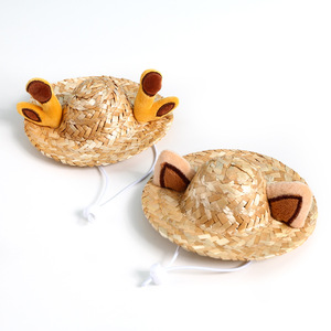 Lindo <span class=keywords><strong>Sombrero</strong></span> para Mascotas con Estampado de Leopardo, Ligero y Refrescante, con Protección para las Orejas, para Gatos y Perros, Accesorio para Fotos de Verano - Product Image 4