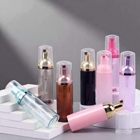 WOGU Flacon pompe mousse givré 60 ml vide en PET pour emballage cosmétique et soins de la peau, flacon moussant en plastique 2 oz pour shampoing et nettoyant facial