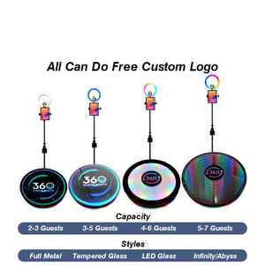 Đèn video máy ảnh xách tay RGB 360 gian hàng ảnh không dây tự động xoay Selfie 360 độ photobooth pin Powered - Product Image 5