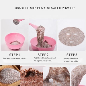 Maschera Viso in Polvere di Alghe Marine 400g, Maschera Illuminante Effetto Seta e Latte OEM - Product Image 3