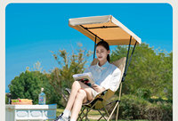 Chaise pliante d'extérieur à dossier haut, type chaise lune, avec parasol intégré, portable, pour la pêche, le camping et la plage, direct usine