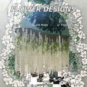 Fleurs artificielles suspendues pour mariage, design personnalisé de style moderne, fleurs murales de glycine pour plafond, directement de l'usine - Product Image 2