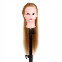 Leeons 27 # Blonde Marron Synthétique Machine-Made Mannequin Poupée Tête Cheveux Tressage Coupe Dressing Pratique Formation Tête pour
