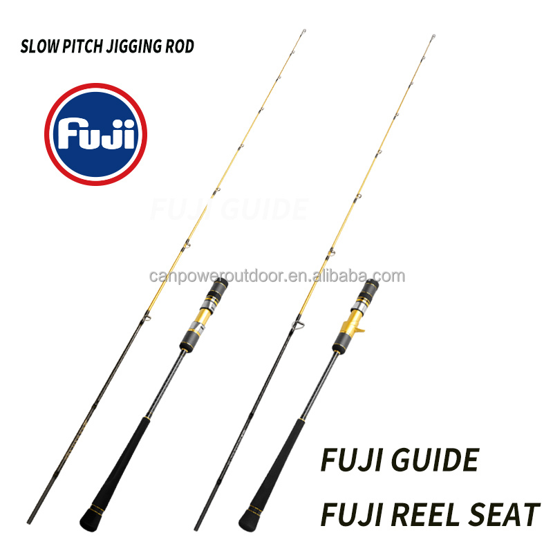 ロッド FUJI CLUB MAN CARBON CASTING ROD Fuji Fishing Rod - 2-Piece Carbon Saltwater Jigging Rod
