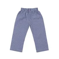 New Design Blue Gingham Woven Cotton Trousers Toddlers Girls Boys Outside Soft Pants