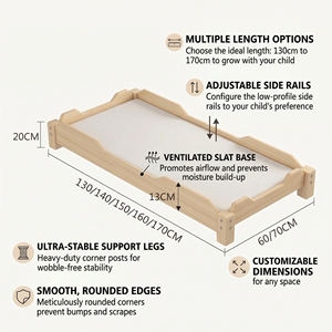 Montessori Preschool Furniture Set Wooden Baby Cot &amp; Kindergarten <strong>Bed</strong> for Daycare Nursery School for Bedroom Dining &amp; Hotel Use - Product Image 3