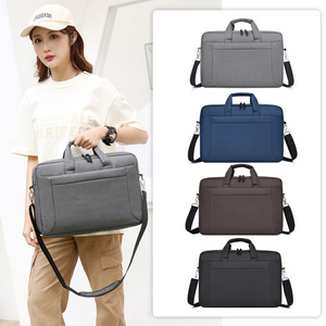 Sac à bandoulière pour ordinateur portable en polyester ultra fin et imperméable, extensible, avec poignée, pochette, mallette professionnelle, sacoche fine pour ordinateur portable 15,6 pouces - Product Image 4