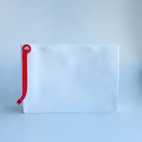 Pochette à fermeture éclair givrée transparente personnalisable grand étui de maquillage de voyage pliable portable résistant à l'eau