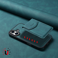 Étui de luxe en similicuir avec support magnétique pour chargement sans fil et porte-cartes pour iPhone 18 Pro Max, 17, 16 Plus, 15 Pro, 14, 13, 12