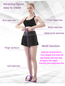 Nhà Máy nguồn đa chức năng kháng ban nhạc 4-ống đàn hồi ngồi lên kéo sợi dây thừng với bàn đạp chân bụng Exerciser thiết bị fitn - Product Image 6