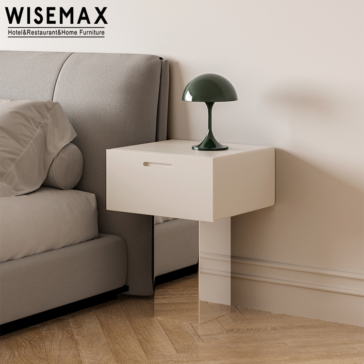 Мебель WISEMAX, современный роскошный прикроватный столик для спальни, прямоугольный боковой столик из нержавеющей стали с выдвижным ящиком