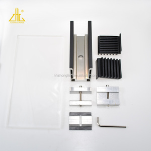 11.veranda — rails de rail en aluminium design, dispositif de balustrade en forme de U canal, chaussure de base pour fabrication de rails de verre - Product Image 6