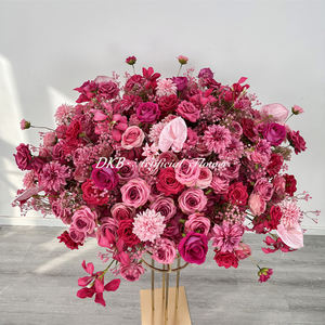 Usine de fleurs artificielles DKB, vente en gros de boules de fleurs artificielles en soie pour centre de table de mariage, décoration de table de mariage - Product Image 6