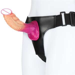 ดิลโด้แบบสายรัดที่สมจริงสำหรับเซ็กซ์เลสเบี้ยนเครื่องกระตุ้นจีสปอตพร้อมเข็มขัดทำจากซิลิโคนนิ่ม - Product Image 1