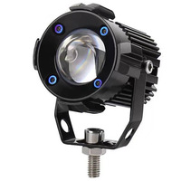 Feux de route pour moto TCYATO, petit canon en acier, LED externe intégrée, faisceau haut et bas, ouverture de type œil de poisson