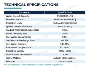 Borehole Salty Water Treatment System 500L Reverse Osmosis Small Capacity <b>Filter</b> Scale Inhibitor and Softener FRP Type River <b>RO</b> - Product Image 6