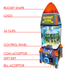Machine à pinces à monnayeur pour aire de jeux intérieure, type '<span class=keywords><strong>Rocket</strong></span> Clip', pour la distribution de cadeaux et de prix - Product Image 3