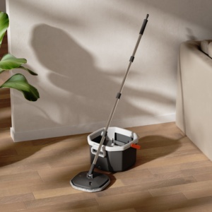 Juego <span class=keywords><strong>de</strong></span> Trapeador Plano y Cubeta HOLAMOPA con Cubeta Interior Separable y Almohadillas <span class=keywords><strong>de</strong></span> Microfibra para Limpieza <span class=keywords><strong>de</strong></span> Pisos del Hogar - Product Image 6