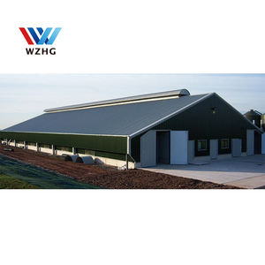 Faible coût préfabriqué métal ferme structure en acier étable cheval mouton ferme bâtiment grange stable à vendre - Product Image 6