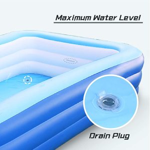 Piscina Inflable de PVC para Niños, Material de Alta Calidad, Azul, Cuadrada, Portátil, para Baño de Bebés y Juegos Acuáticos Infantiles - Product Image 4