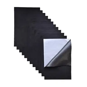 Auto-adesivas folhas de feltro preto tecido com suporte pegajoso para art & craft projetos wih 12pcs pack