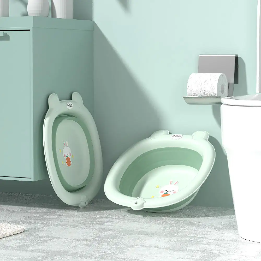 Prodotti a buon mercato per il bagno per il viso del piede da viaggio lavabo in plastica pieghevole per bambini