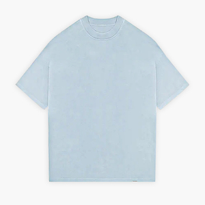 Summer Comfort Blank Tshirt 100% Cotton <b>Drop</b> Shoulder Heavyweight Plain T Shirt High Quality Round Neck Oversized T-Shirt - Product Image 3