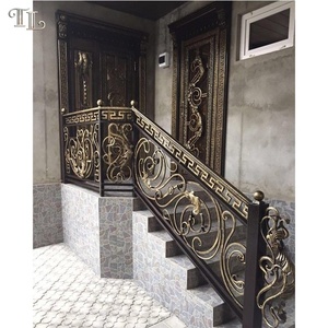 Kim Loại Trong Nhà Cầu Thang Lan Can Sắt Cầu Thang Lan Can Thiết Kế Cầu Thang Wrought Sắt Lan Can - Product Image 2