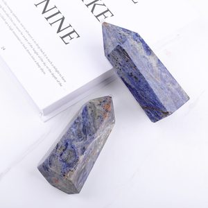 Quartz naturel Sodalit/pierre veine bleue Points cristaux de pierres précieuses pierres de guérison pour la décoration de la maison - Product Image 3