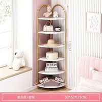Weiß und Gold Eck regal Moderne Wide Open Display Dreieck Lagerung für Wohnzimmer Waschraum Abtropffläche Lagerung Trocken gestell