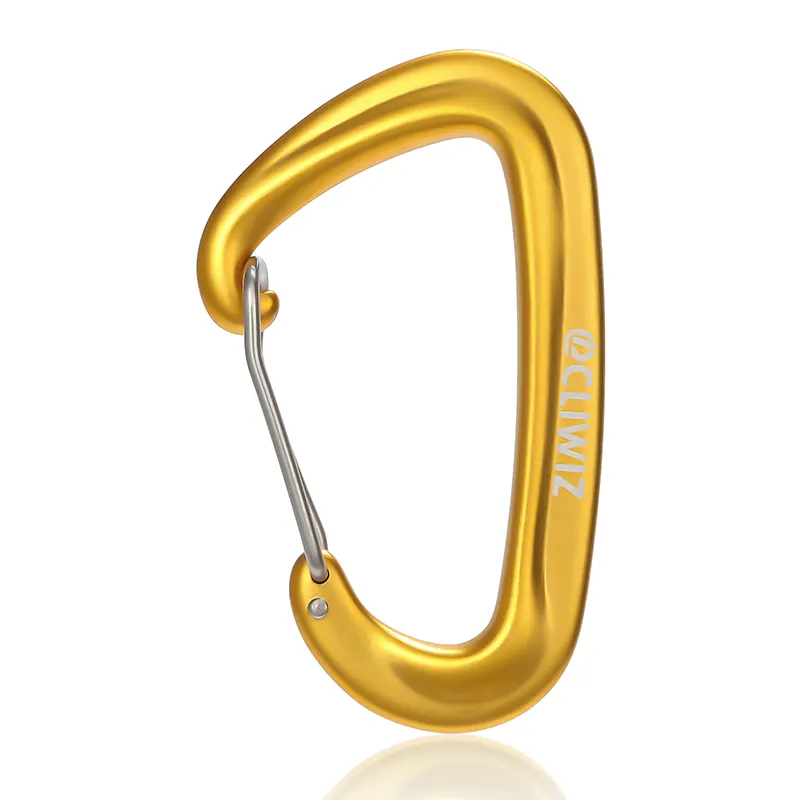 JRSGS klip Carabiner Aluminium 7075 12kN, Carabiner memanjat Ultra ringan dapat disesuaikan dengan LOGO kait jepret S7801S