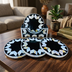 Posavasos de Nácar de Primera Calidad para Salones de Té, Hoteles y Restaurantes, Ecológicos, Estilo Americano, Personalizables - Product Image 2