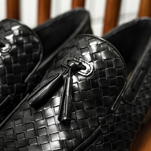 Chaussures habillées décontractées pour hommes de haute qualité, en cuir véritable, à enfiler, antidérapantes, respirantes et confortables pour l'automne - Product Image 3