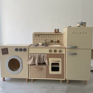 Mini <span class=keywords><strong>cuisine</strong></span> en bois écologique Playhouse de <span class=keywords><strong>cuisine</strong></span> et jouets alimentaires pour filles d'approvisionnement d'usine - Product Image 3