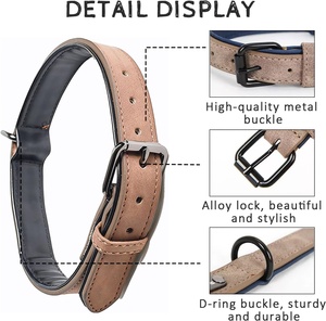 Collar de Cuero Ajustable para Perro con Logotipo Personalizado al por Mayor - Product Image 2