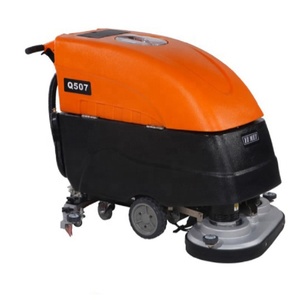 Machine de nettoyage automatique de sols à deux brosses pour atelier, usine, entrepôt, hôtel, sols en caoutchouc, bois et carrelage - Product Image 1