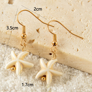 <span class=keywords><strong>Orecchini</strong></span> a goccia con conchiglia di mare a buon mercato all'ingrosso Hawaii estivi spiaggia naturale Corwies conchiglia <span class=keywords><strong>orecchini</strong></span> a stella marina <span class=keywords><strong>per</strong></span> regalo ricordo - Product Image 3