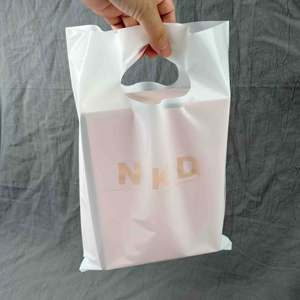 Bolsas de Compras Blancas Personalizadas con Logotipo Impreso, Bolsas de Regalo Promocionales de Plástico con Asa Troquelada para Boutique de Ropa - Product Image 1