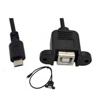 Estándar 0,5 M USB Micro 5Pin a BF Impresora Cable de extensión USB 2,0 Conector PVC Datos USB B Cable