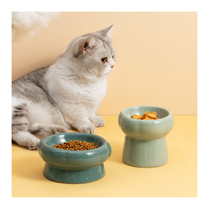 Mangkuk pemberi makan hewan peliharaan yang ditinggikan mangkuk anjing kucing mangkuk keramik tempat makan untuk hewan peliharaan - Product Image 6