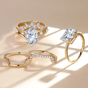 Güzel takı yüzükler özel takı 18K altın Lab yetiştirilen elmas yüzük Bereal takı nişan düğün hediyesi