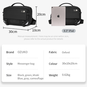 OZUKO 9897 Bolsa Moderna Urbana, Mochila Leve para o Dia a Dia Masculino e Passeios Casuais - Product Image 5
