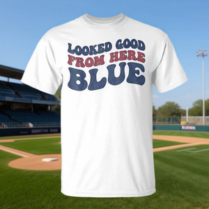 C'est bien parti pour moi, maman de softball bleu, t-shirt pour le jour du match - Product Image 3