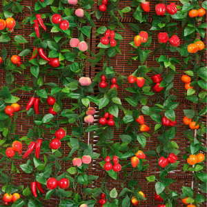 Guirnaldas de Frutas Artificiales Stupid Bird de 200 cm, Guirnalda Plana de Flores de Seda para Decoración de Techos de Restaurantes - Product Image 3