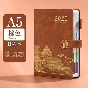 2025 A3 Luxury Hardcover Business <b>Notebook</b> Journals <b>Set</b> Custom Logo PU Leather A5 with Sewing Binding Gift - Product Image 6