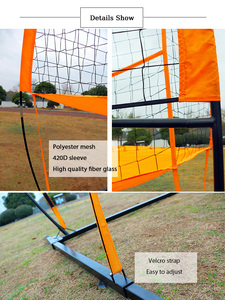 Rete da <span class=keywords><strong>Pallavolo</strong></span> e Badminton 8x11ft, <span class=keywords><strong>Set</strong></span> Portatile <span class=keywords><strong>3</strong></span> in 1 per Allenamento all'Aperto - Product Image 4