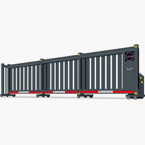 Tự Động Điều Khiển Từ Xa Hợp Kim Nhôm Có Thể Thu Vào Cổng Sản Phẩm Mới Phân Khúc Trượt Phong Cách Hàng Rào Trượt Cổng Cho Trường Học Khách Sạn - Product Image 1