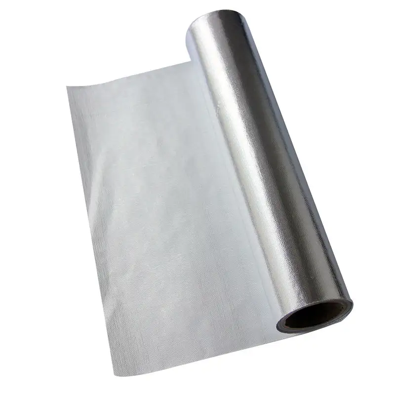 Foglio di isolamento termico all'ingrosso rotolo di foglio di alluminio a prova di fuoco foglio di alluminio in fibra di vetro resistente al calore isolamento