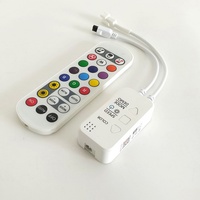 Controlador de Tira LED Inteligente Tuya WS2811 WiFi 12V 1 Canal Direccionable Individualmente 1903 RGBIC con Control por Voz, IR, Música y Aplicación