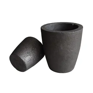 Arcilla de carburo de silicio refractaria, crisol de fundición de metal de grafito para fundición de cobre y aluminio, precio de fábrica